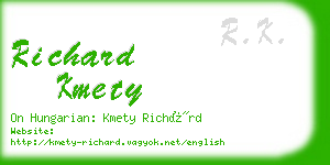 richard kmety business card